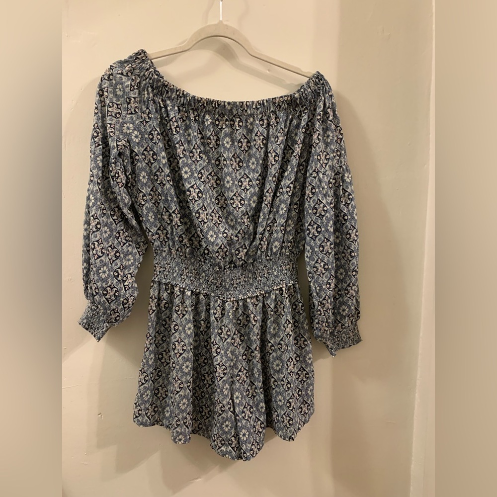 EUC Bishop+Young‎ off the shoulder open back romper size medium